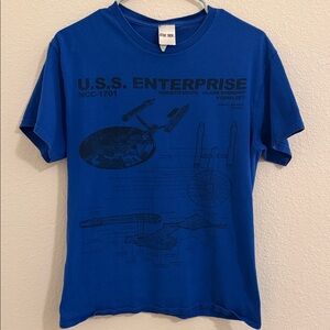 Star Trek U.S.S. Enterprise Blue Graphic T-Shirt